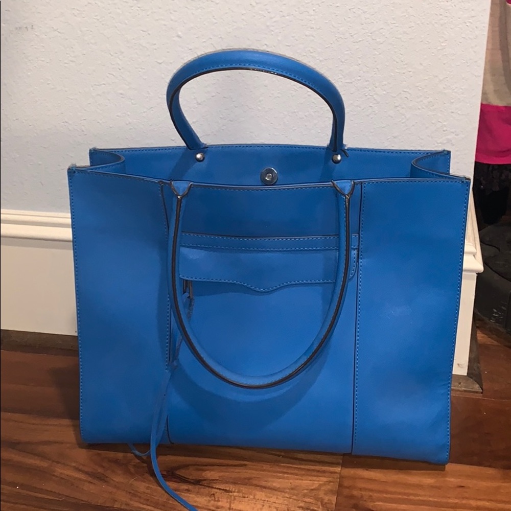 Rebecca Minkoff bright blue summer tote bag
